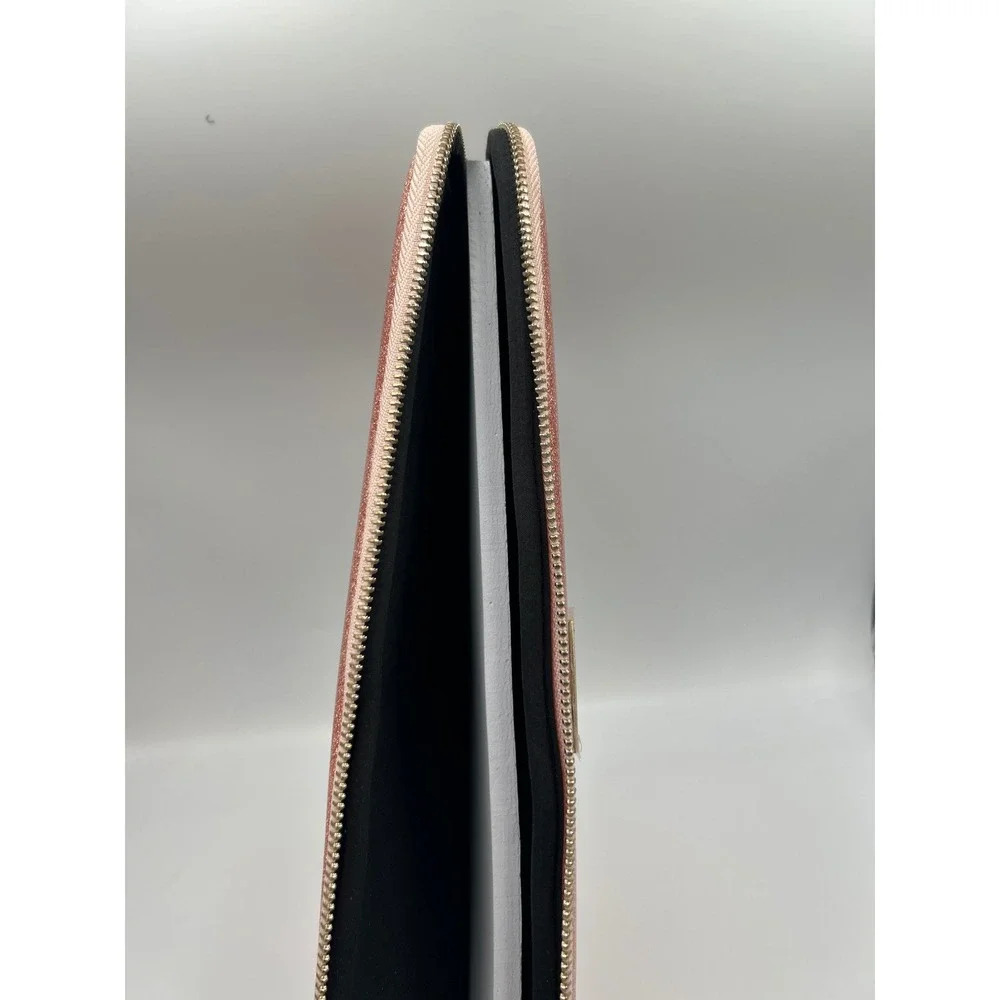 Kate Spade Rose Gold Glitter Padded Tablet Sleeve iPad Case Zip Cover
